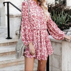 Vici Adjustable Ballon Sleeve Dress